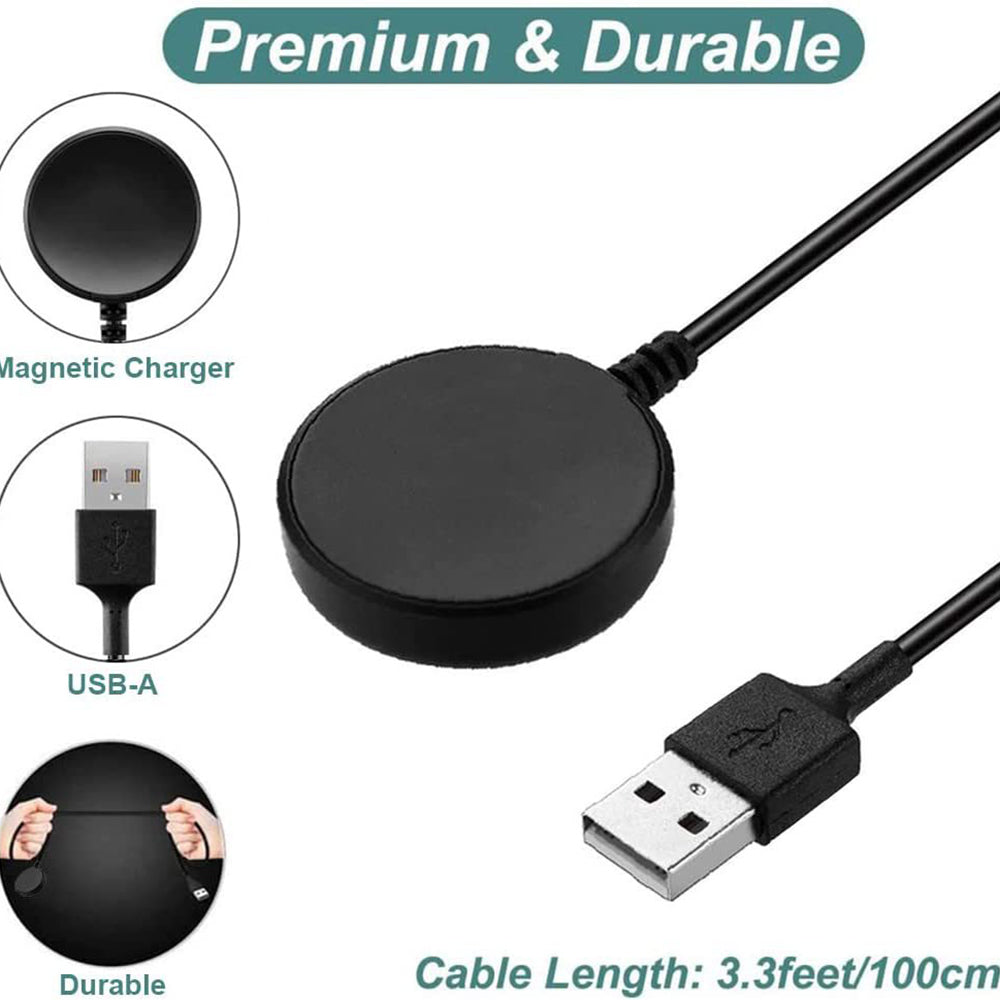 Techsuit - SmartWatch Wireless Charging Cable (TSC12) - for Samsung Galaxy Watch 3/4/5/6, USB, 2.5W, with Desk Holder - 