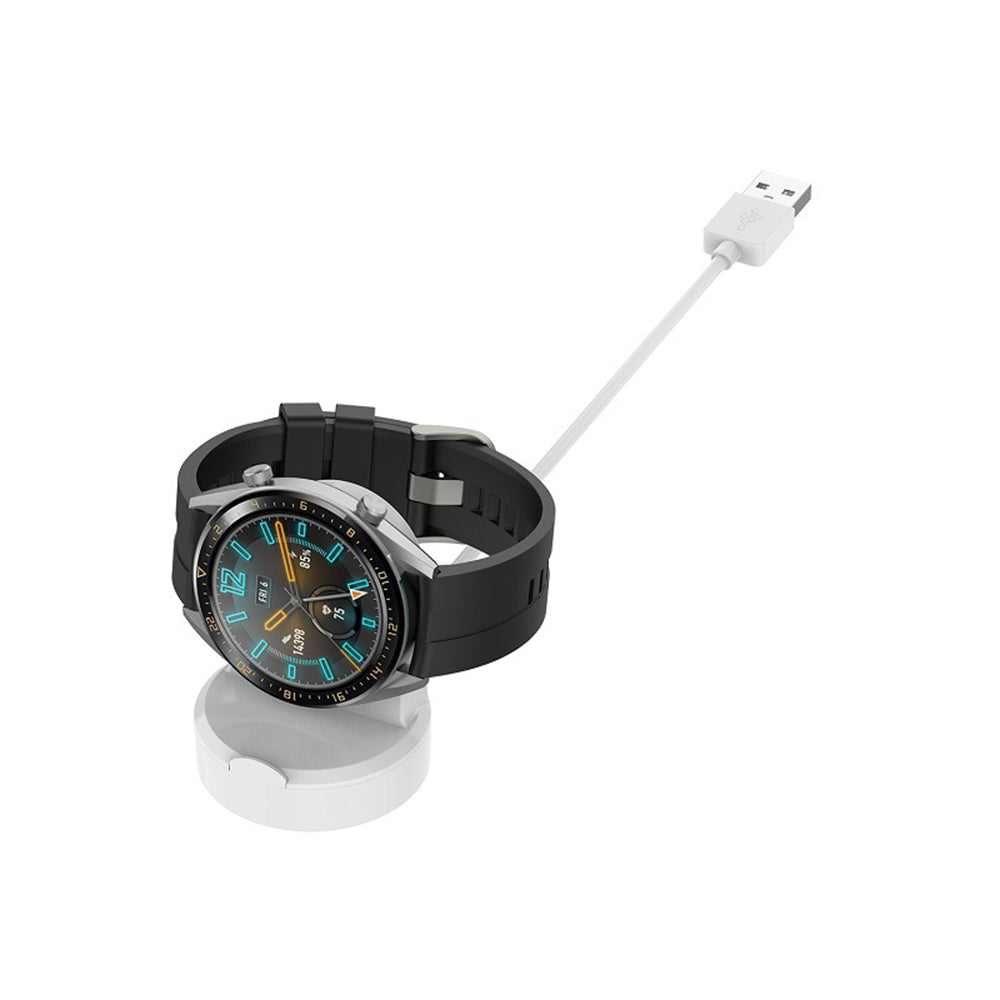 Techsuit - SmartWatch Wireless Charging Cable (THC4) - for Huawei Watch GT/GT2/Honor Watch GS3i, USB, Desk Holder - Blac