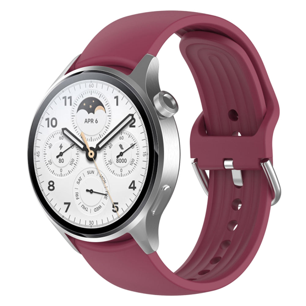Techsuit - Watchband 22mm (W003) - Huawei Watch GT 2 46mm / GT 3 46mm, Xiaomi Watch S1 Pro / Active - Wine Red