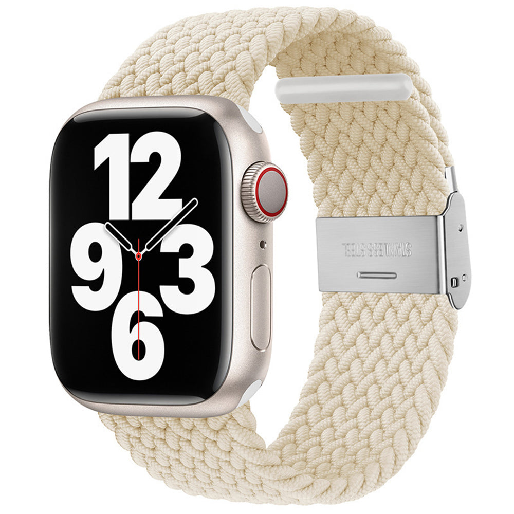 Techsuit - Watchband (W032) - Apple Watch 1/2/3/4/5/6/7/8/9/10/11/SE/SE 2/SE 3/Ultra/2/3 (42/44/45/46/49mm) - Star Light