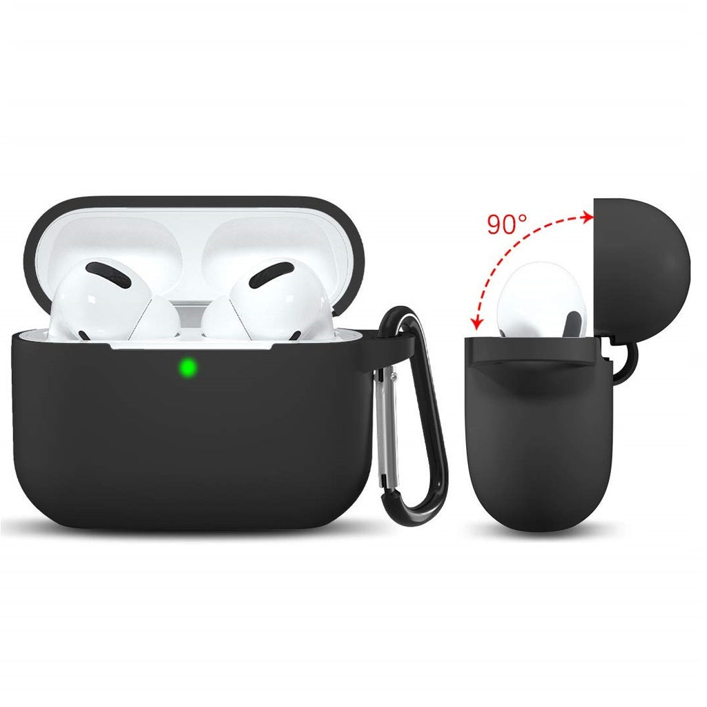 Techsuit - Silicone Case - for Apple AirPods 3, Smooth Ultrathin Material - Black