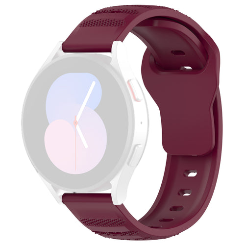 Techsuit - Watchband 20mm (W050) - Samsung Galaxy Watch 4/5/Active 2, Huawei Watch GT 3 (42mm)/GT 3 Pro (43mm) - Bordeau