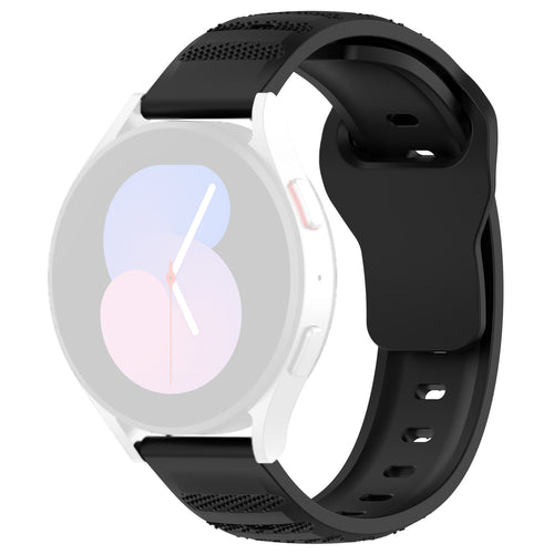 Techsuit - Watchband 20mm (W050) - Samsung Galaxy Watch 4/5/Active 2, Huawei Watch GT 3 (42mm)/GT 3 Pro (43mm) - Black