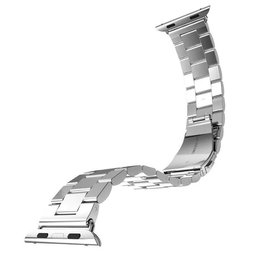 Techsuit - Watchband (W036) - Apple Watch 1/2/3/4/5/6/7/8/9/10/11/SE/SE 2/SE 3/Ultra/2/3 (42/44/45/46/49mm) - Silver
