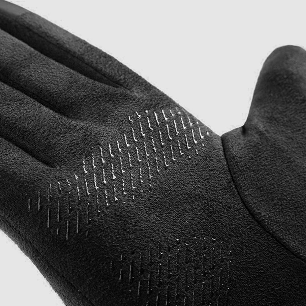 Techsuit - Touchscreen Gloves Suede (ST0010) - PU Leather, Plush Interior - Black
