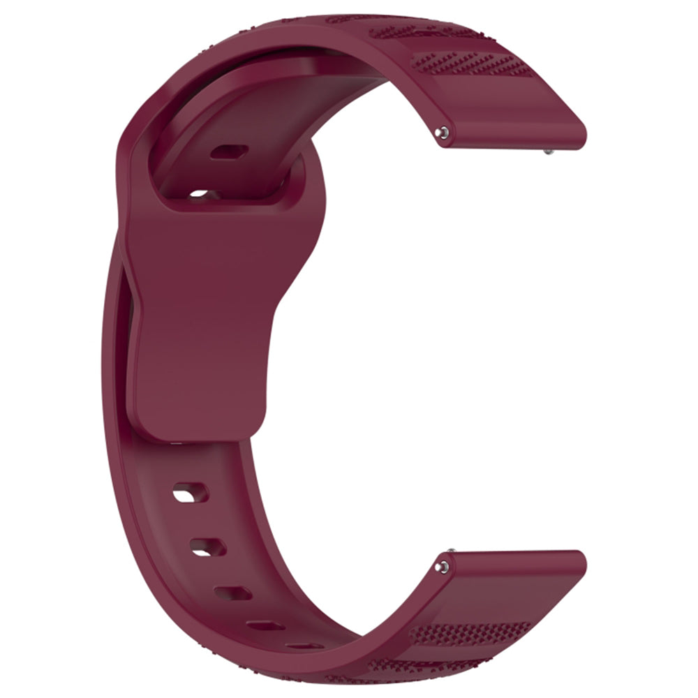 Techsuit - Watchband 20mm (W050) - Samsung Galaxy Watch 4/5/Active 2, Huawei Watch GT 3 (42mm)/GT 3 Pro (43mm) - Bordeau