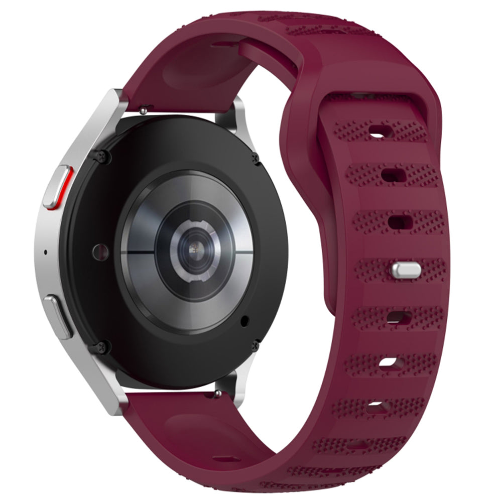Techsuit - Watchband 20mm (W050) - Samsung Galaxy Watch 4/5/Active 2, Huawei Watch GT 3 (42mm)/GT 3 Pro (43mm) - Bordeau