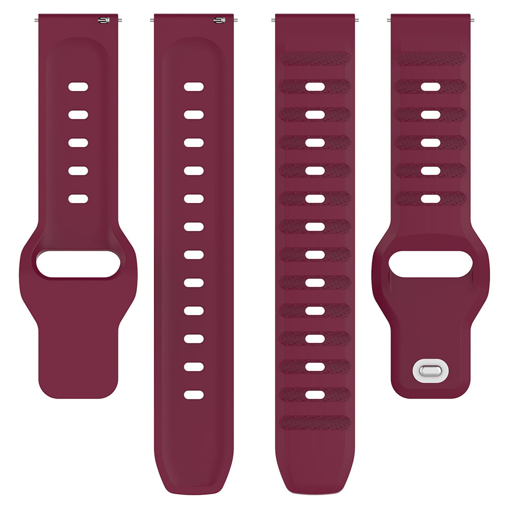 Techsuit - Watchband 20mm (W050) - Samsung Galaxy Watch 4/5/Active 2, Huawei Watch GT 3 (42mm)/GT 3 Pro (43mm) - Bordeau