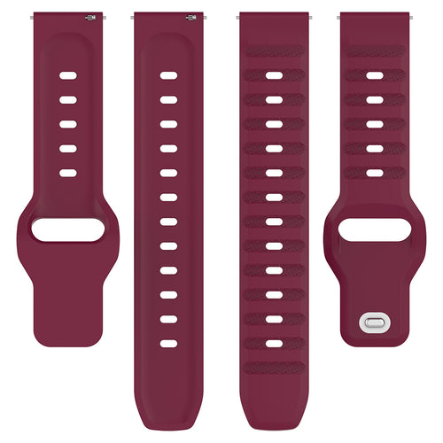 Techsuit - Watchband 20mm (W050) - Samsung Galaxy Watch 4/5/Active 2, Huawei Watch GT 3 (42mm)/GT 3 Pro (43mm) - Bordeau