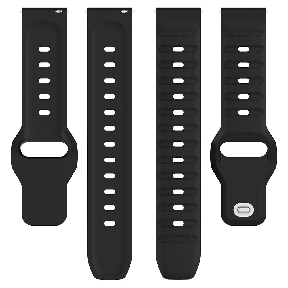 Techsuit - Watchband 20mm (W050) - Samsung Galaxy Watch 4/5/Active 2, Huawei Watch GT 3 (42mm)/GT 3 Pro (43mm) - Black