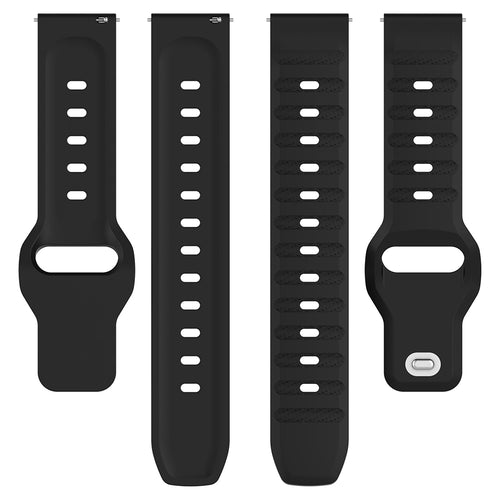 Techsuit - Watchband 20mm (W050) - Samsung Galaxy Watch 4/5/Active 2, Huawei Watch GT 3 (42mm)/GT 3 Pro (43mm) - Black