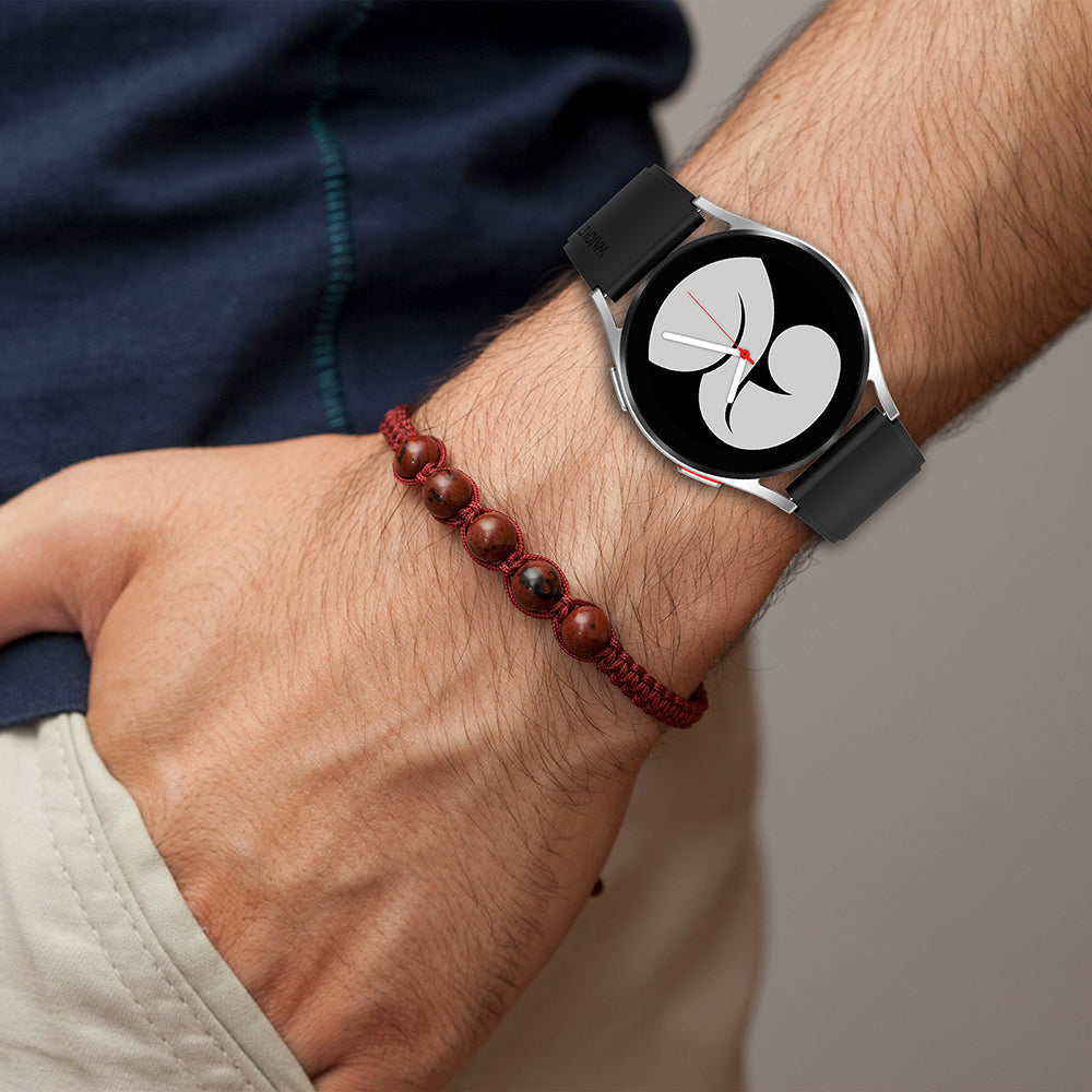 Techsuit - Watchband 20mm (W026) - Samsung Galaxy Watch 4/5/Active 2, Huawei Watch GT 3 (42mm)/GT 3 Pro (43mm) - Dark Gr