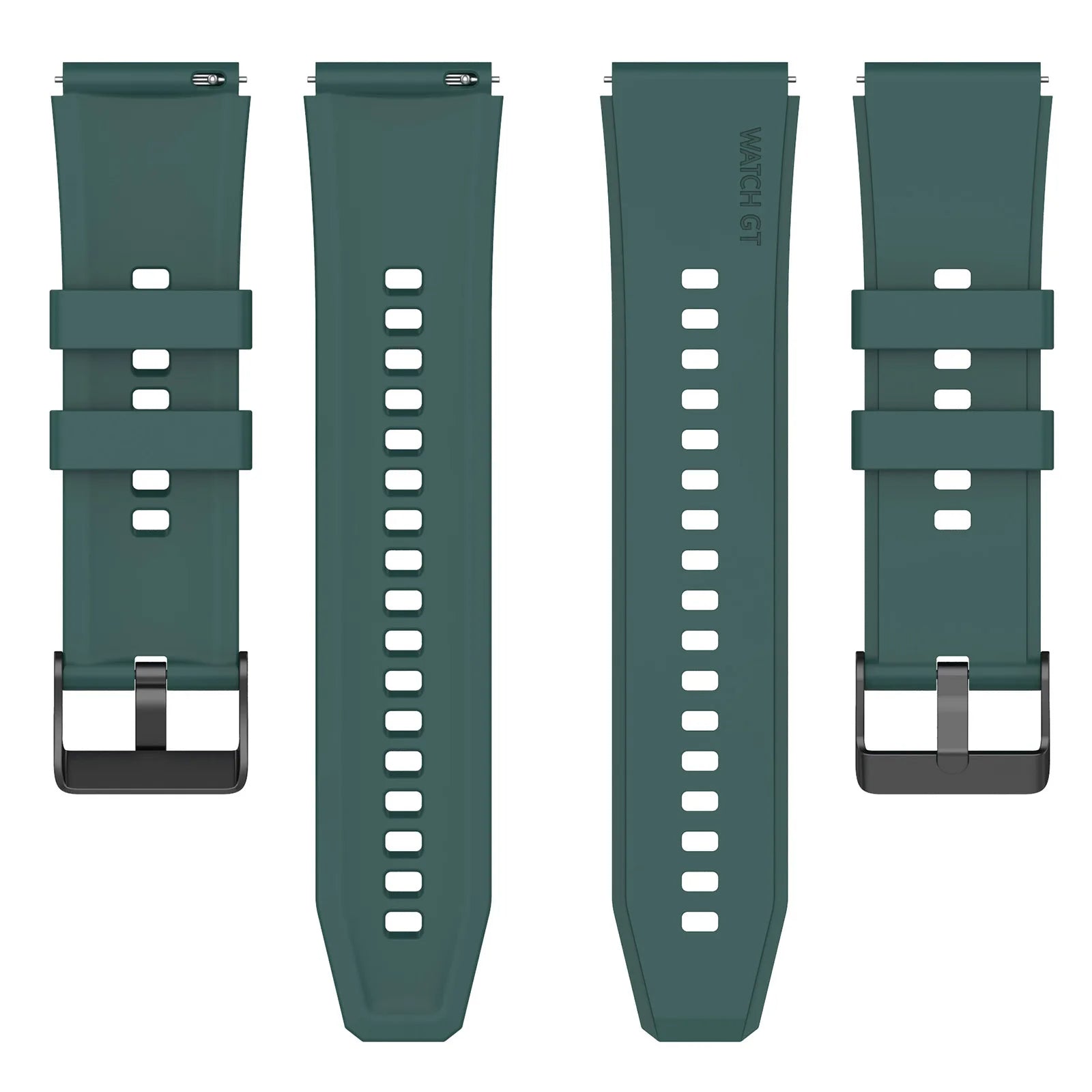 Techsuit - Watchband 20mm (W026) - Samsung Galaxy Watch 4/5/Active 2, Huawei Watch GT 3 (42mm)/GT 3 Pro (43mm) - Dark Gr
