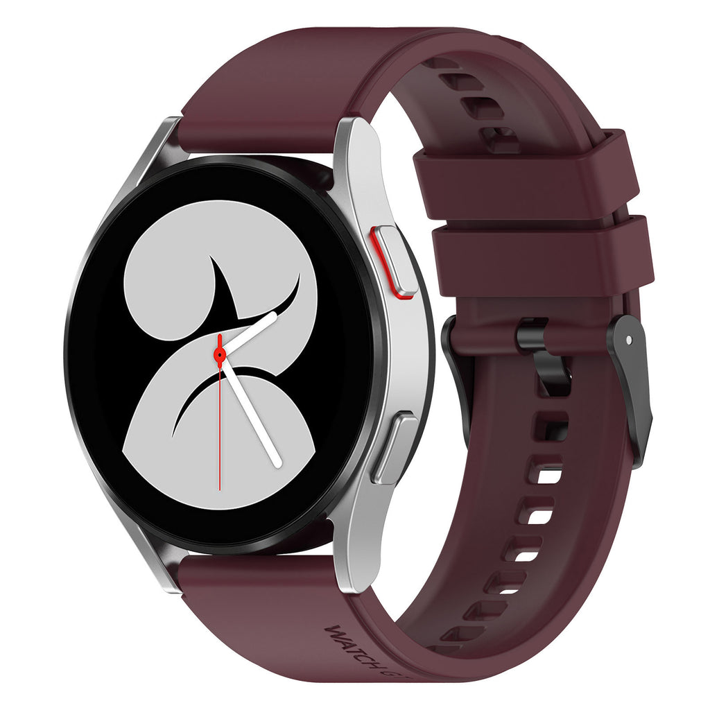 Techsuit - Watchband 20mm (W026) - Samsung Galaxy Watch 4/5/Active 2, Huawei Watch GT 3 (42mm)/GT 3 Pro (43mm) - Burgund