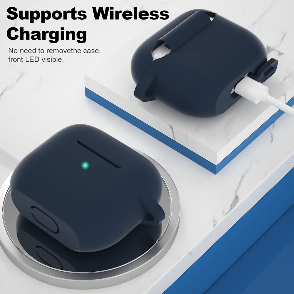 Techsuit - Silicone Case - for Apple AirPods 3, Smooth Ultrathin Material - Navy Blue