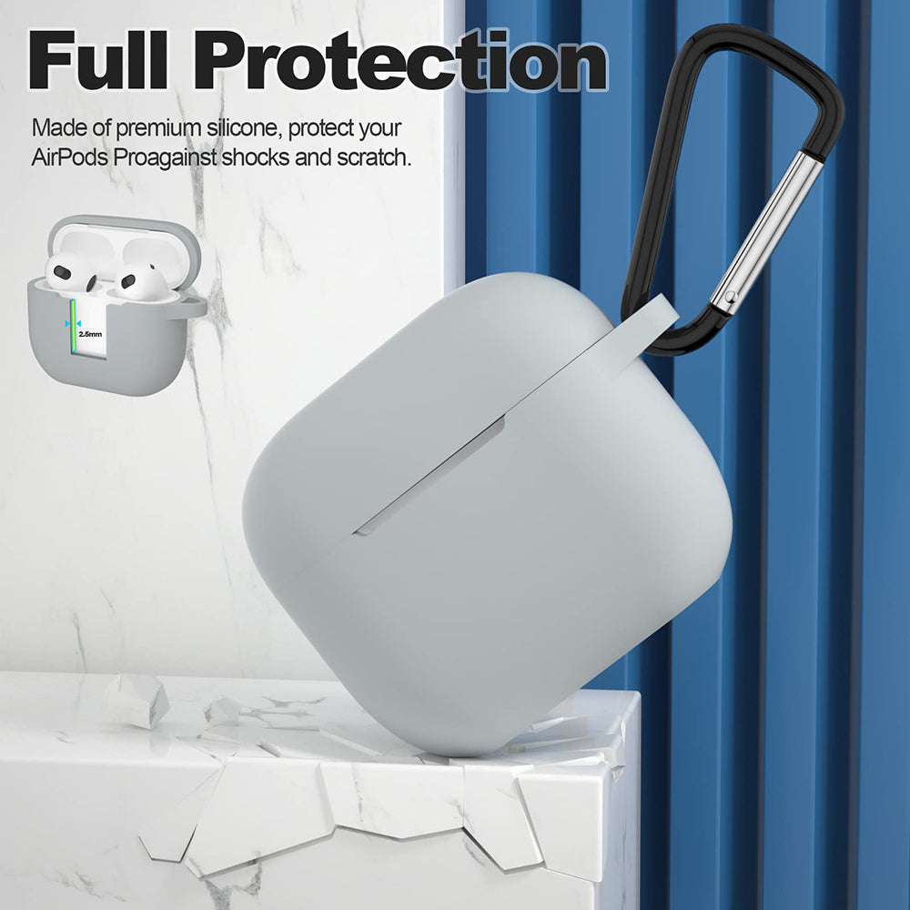 Techsuit - Silicone Case - for Apple AirPods 3, Smooth Ultrathin Material - Gray