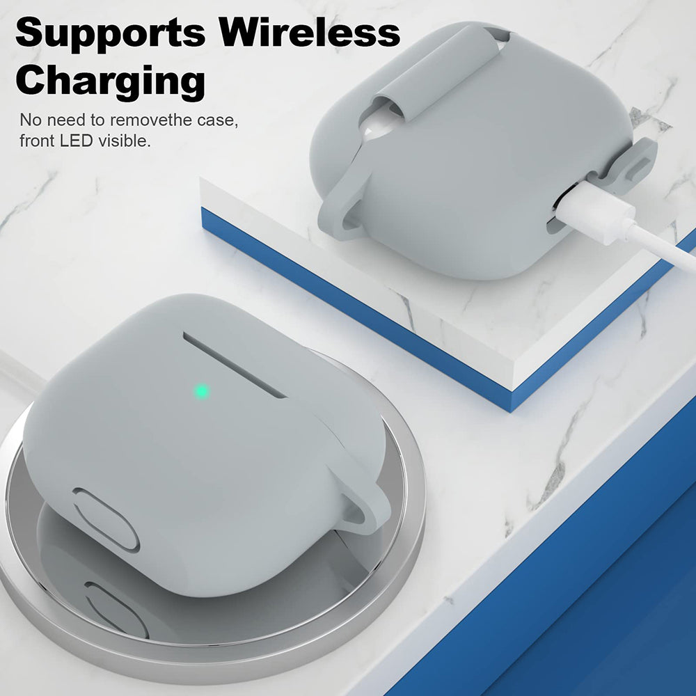 Techsuit - Silicone Case - for Apple AirPods 3, Smooth Ultrathin Material - Gray