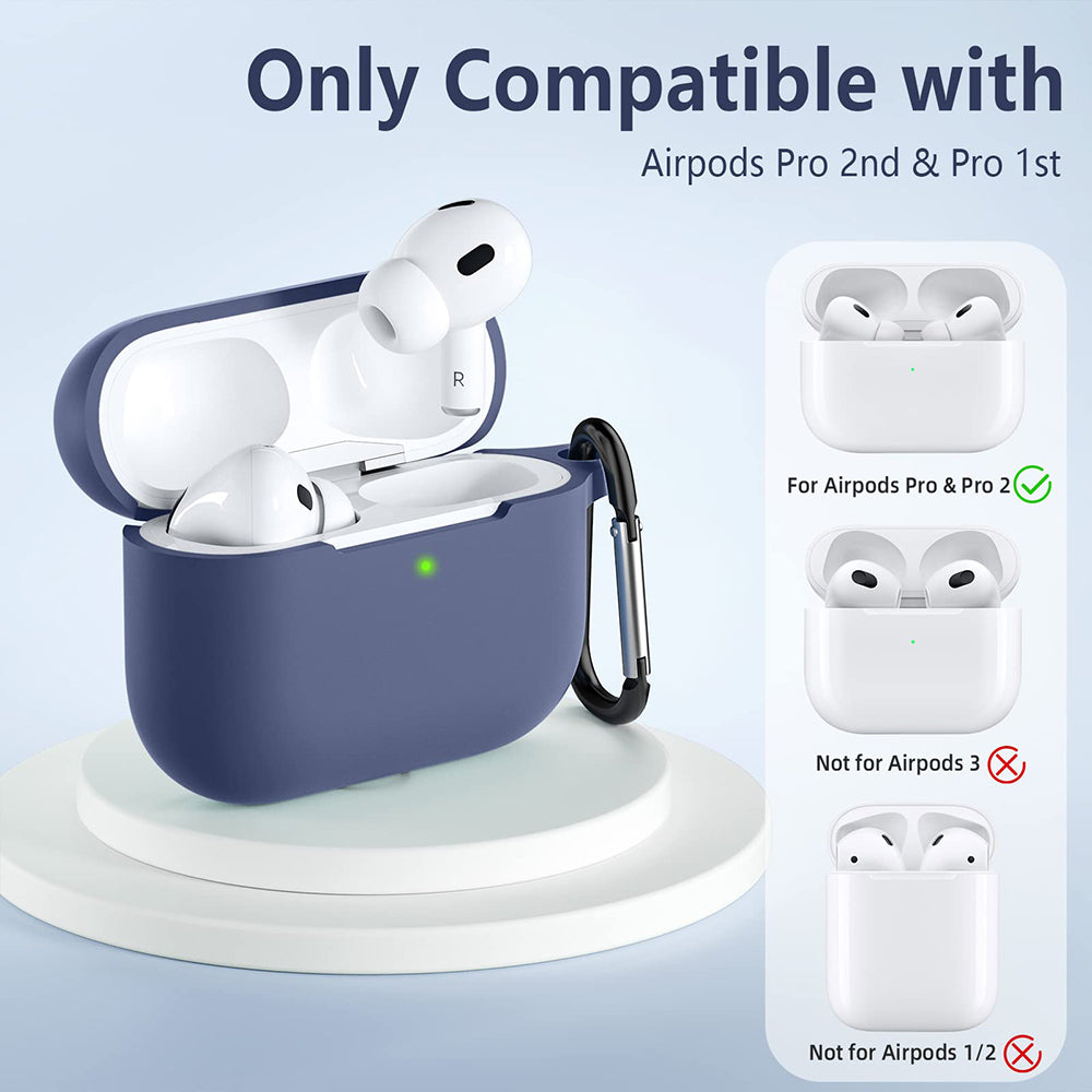 TechSuit Casti Techsuit Silicone Case, for AirPods Pro 1 / 2, Smooth Ultrathin Material, Verde Inchis – imagine 7