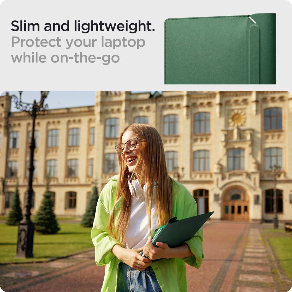 Spigen - Valentinus Sleeve (AFA06420) - for Laptop 15 - 16 inch - Jeju Green