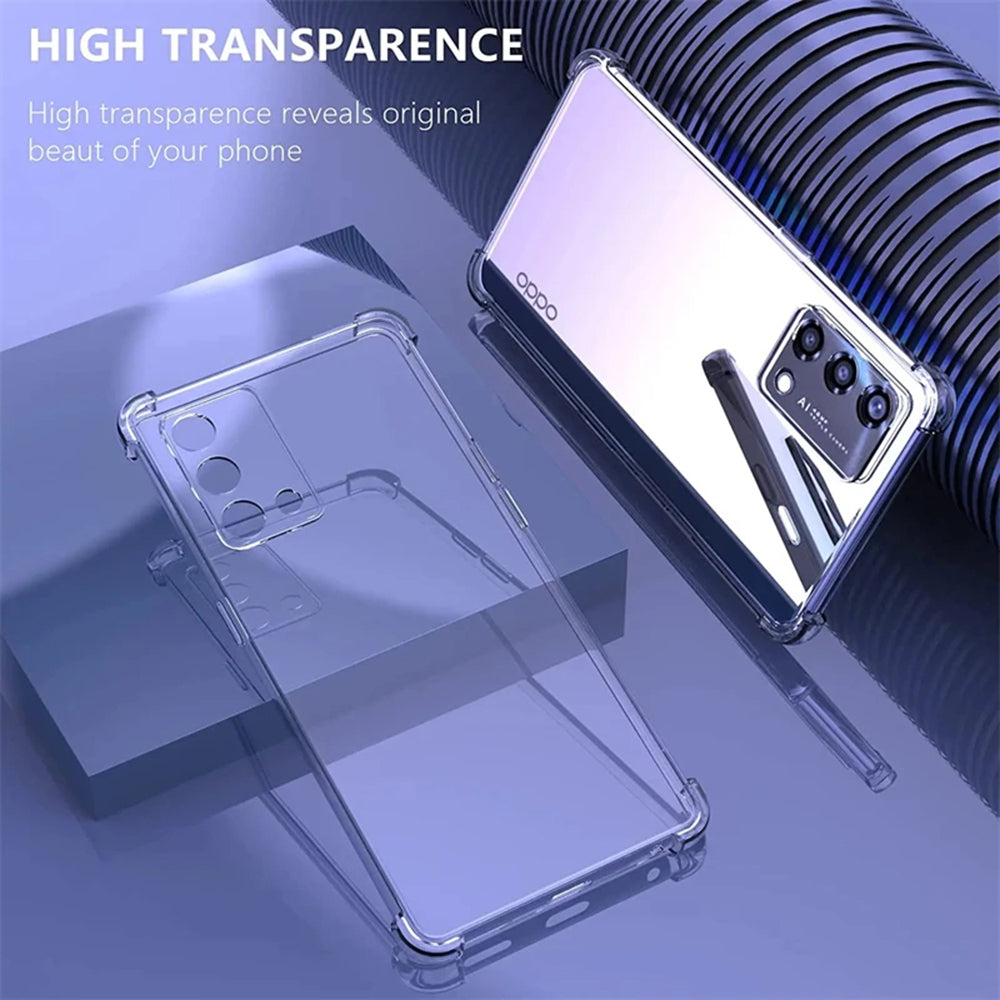 Techsuit - Shockproof Clear Silicone - Oppo Reno10 / Reno10 Pro - Clear