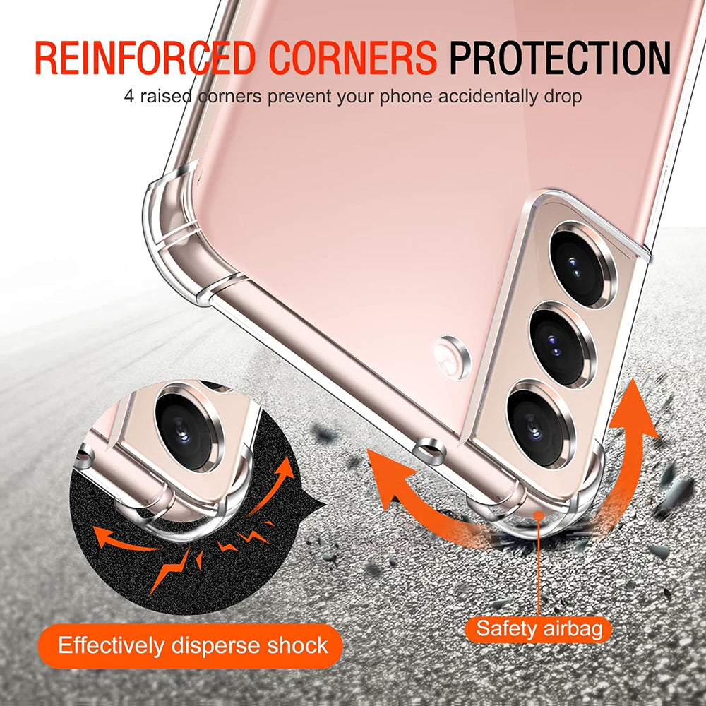 Techsuit - Shockproof Clear Silicone - Samsung Galaxy S22 5G - Clear