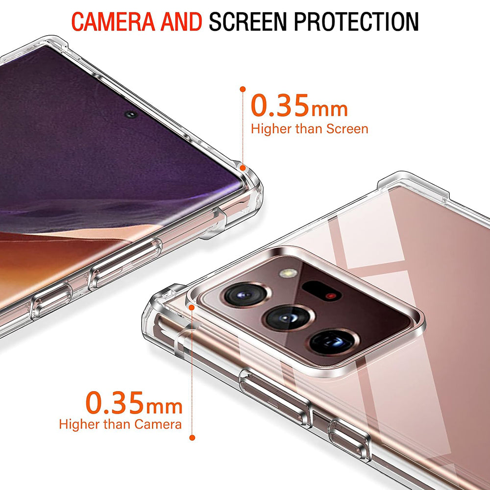 Techsuit - Shockproof Clear Silicone - Samsung Galaxy Note 20 Ultra 4G / Note 20 Ultra 5G - Clear