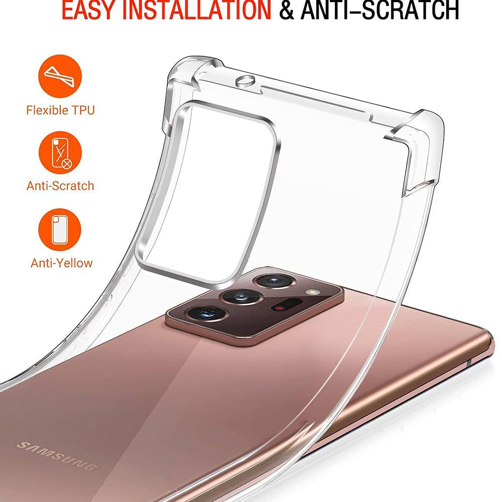 Techsuit - Shockproof Clear Silicone - Samsung Galaxy Note 20 Ultra 4G / Note 20 Ultra 5G - Clear
