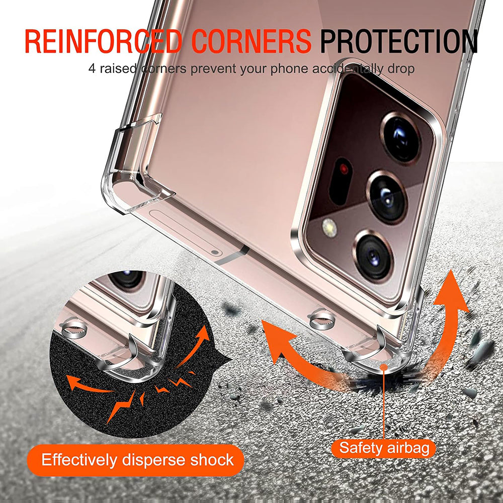 Techsuit - Shockproof Clear Silicone - Samsung Galaxy Note 20 Ultra 4G / Note 20 Ultra 5G - Clear