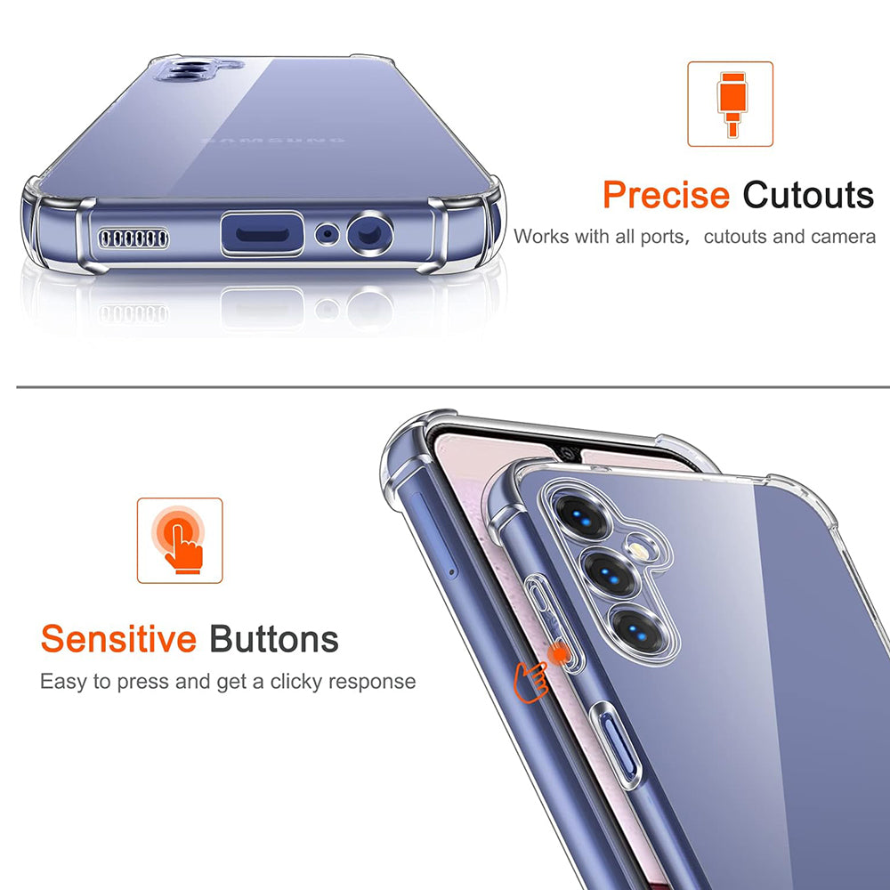 Techsuit - Shockproof Clear Silicone - Samsung Galaxy A14 4G / A14 5G - Clear