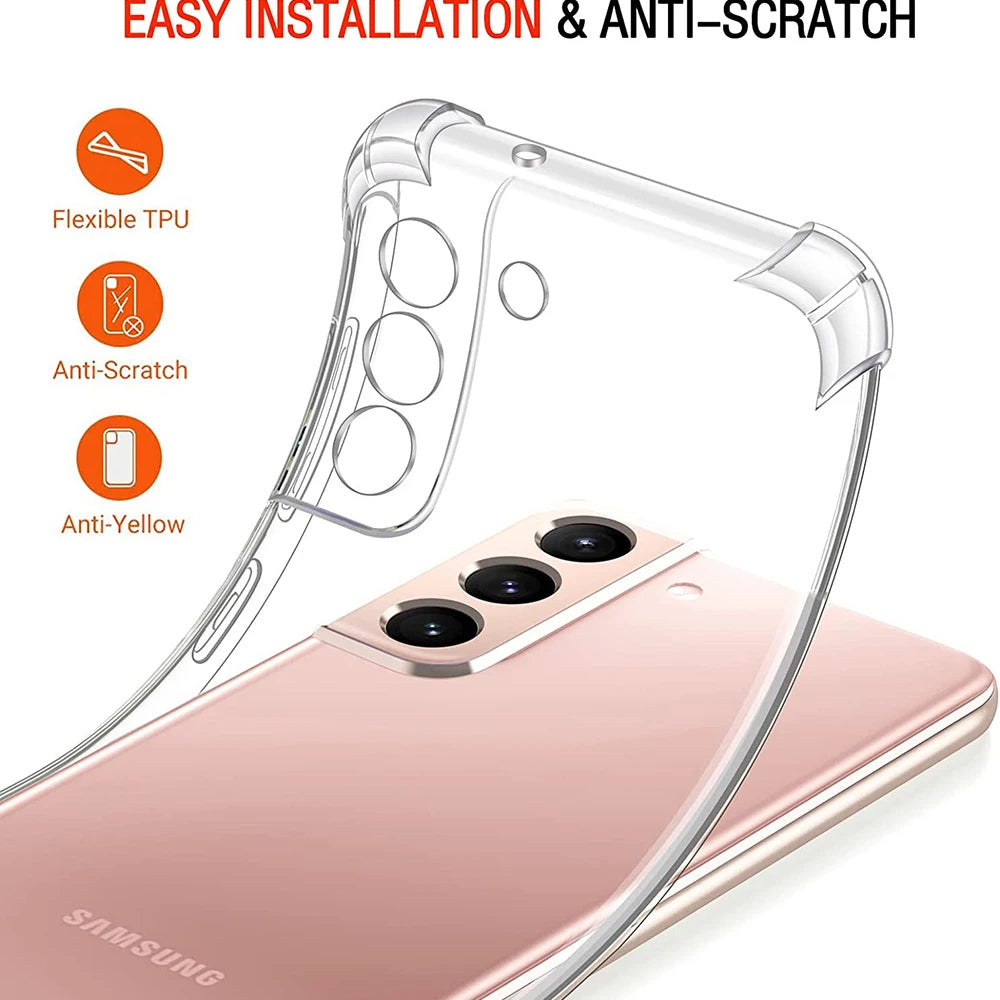 Techsuit - Shockproof Clear Silicone - Samsung Galaxy S21 FE 5G - Clear