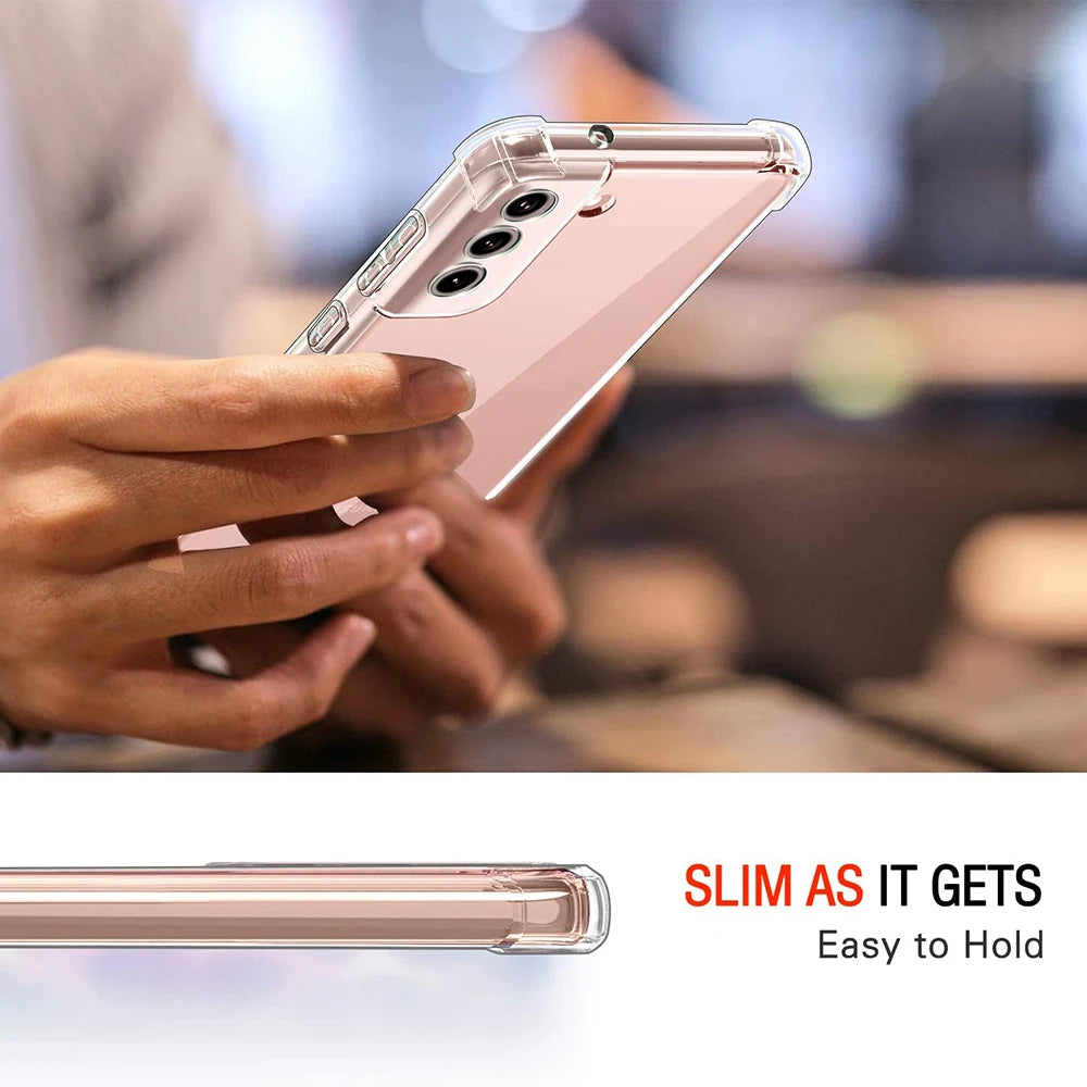 Techsuit - Shockproof Clear Silicone - Samsung Galaxy S21 FE 5G - Clear