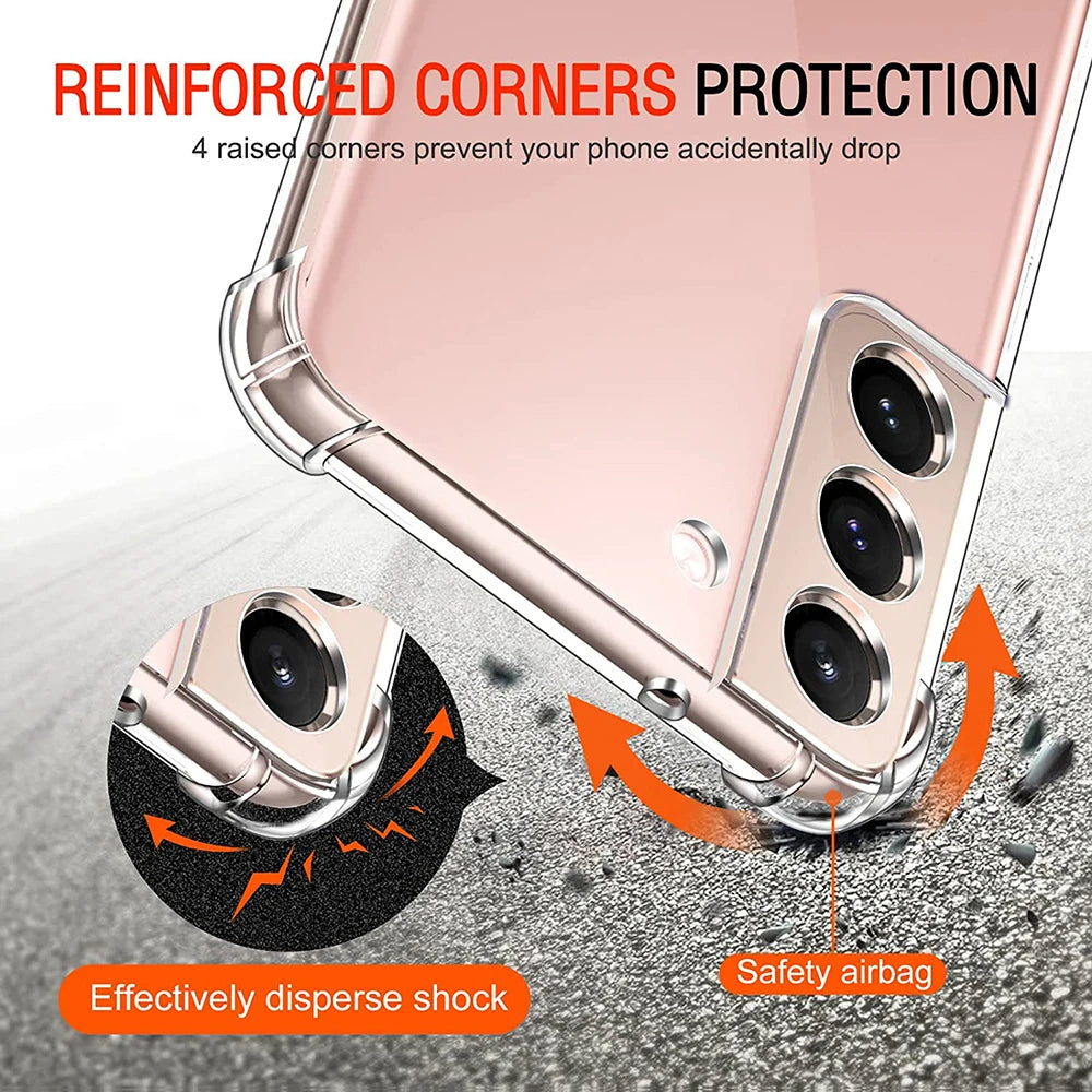 Techsuit - Shockproof Clear Silicone - Samsung Galaxy S21 FE 5G - Clear