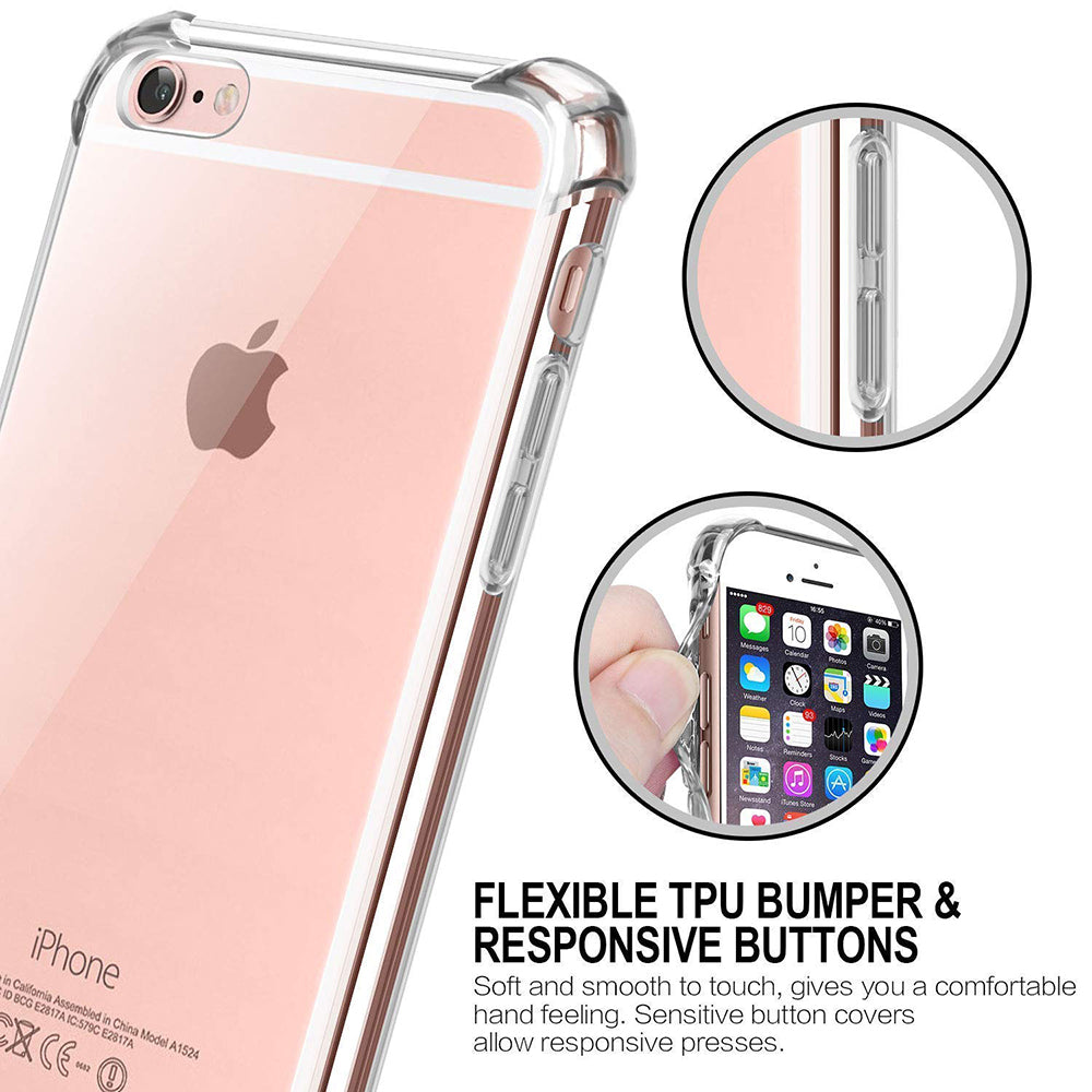 Techsuit - Shockproof Clear Silicone - iPhone 5/ iPhone 5s/ iPhone SE - Clear