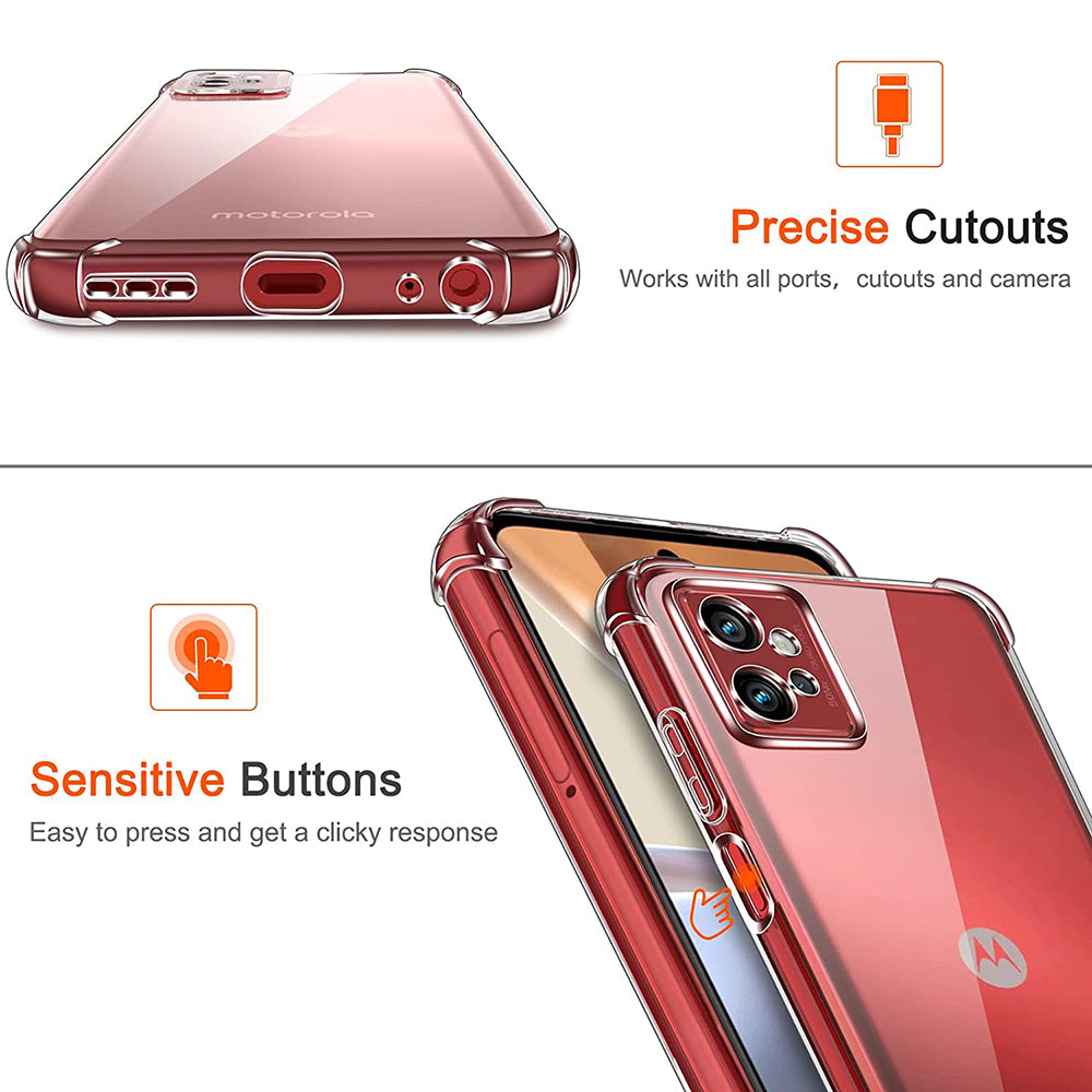 TechSuit Husa de protectie Techsuit Shockproof Clear Silicone compatibil cu Motorola Moto G32, Transparent – imagine 5