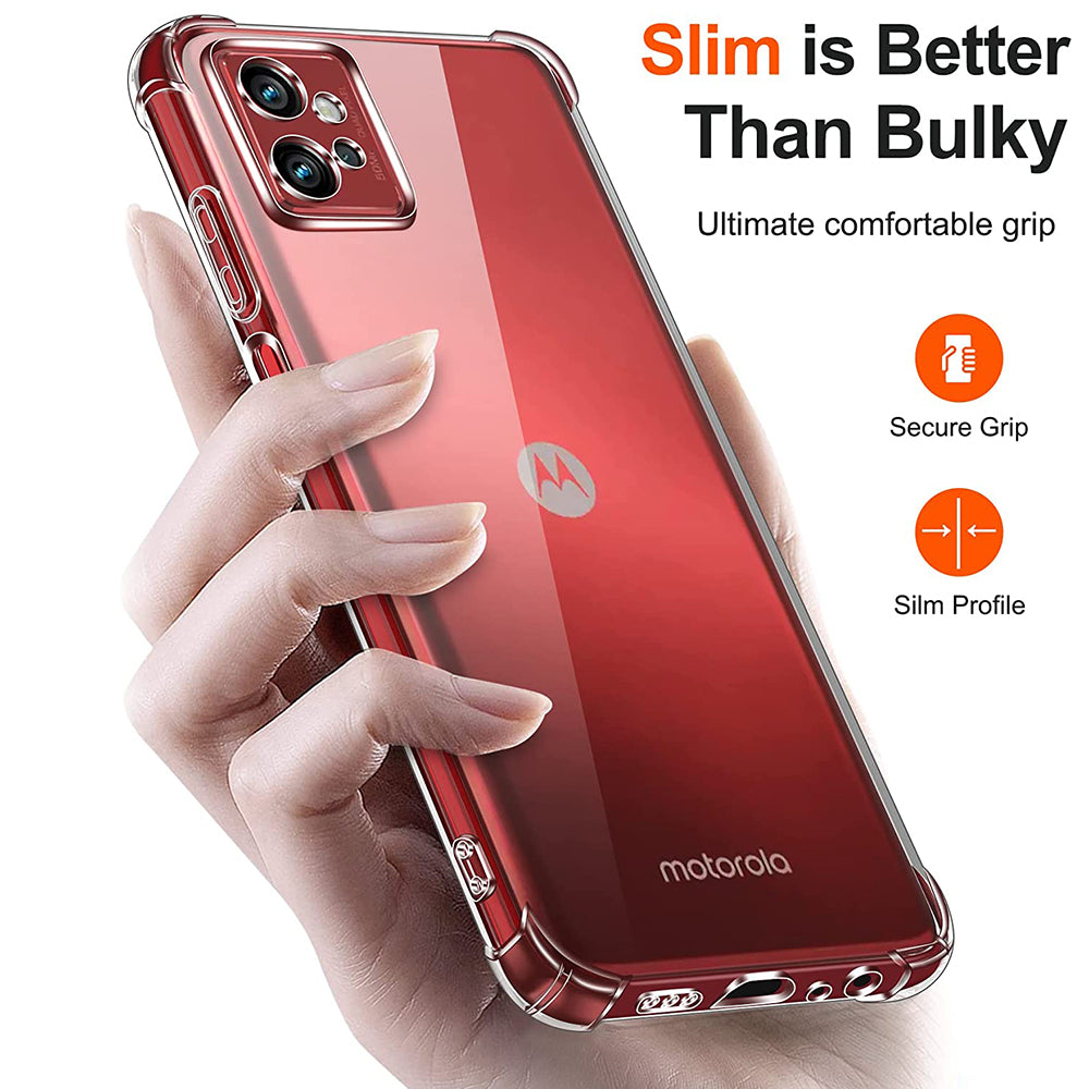 TechSuit Husa de protectie Techsuit Shockproof Clear Silicone compatibil cu Motorola Moto G32, Transparent – imagine 2