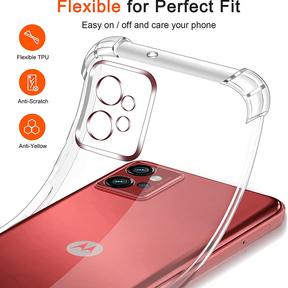 TechSuit Husa de protectie Techsuit Shockproof Clear Silicone compatibil cu Motorola Moto G32, Transparent – imagine 3