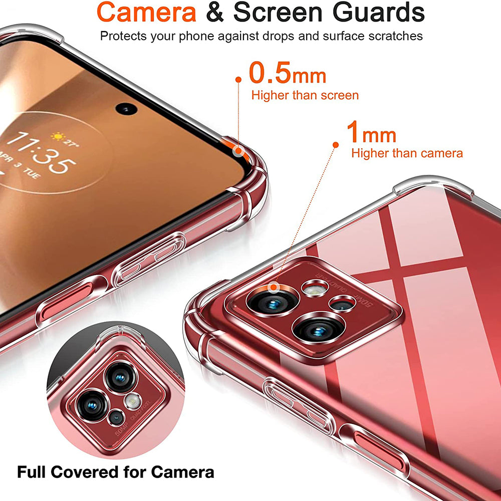 TechSuit Husa de protectie Techsuit Shockproof Clear Silicone compatibil cu Motorola Moto G32, Transparent – imagine 4