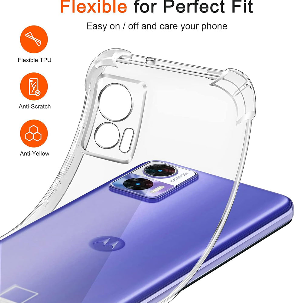 Techsuit - Shockproof Clear Silicone - Motorola Edge 30 Neo - Clear