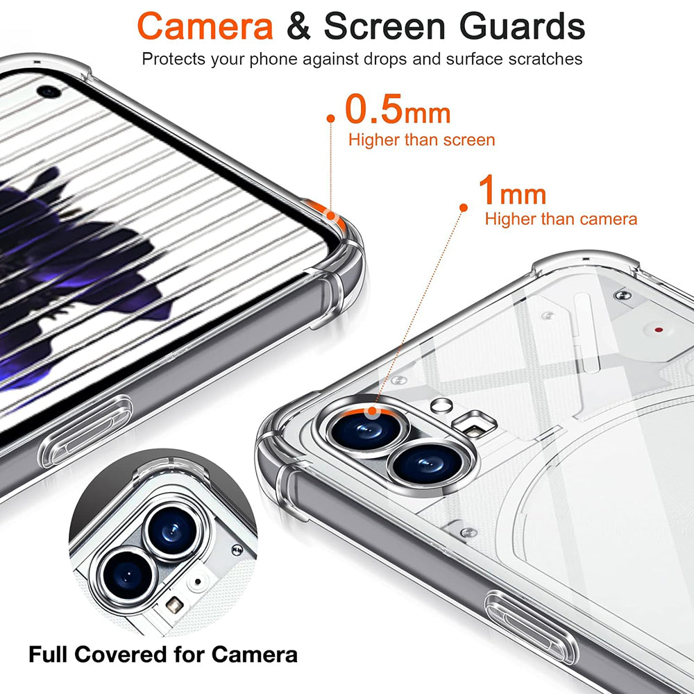 Techsuit - Shockproof Clear Silicone - Nothing Phone (1) - Clear