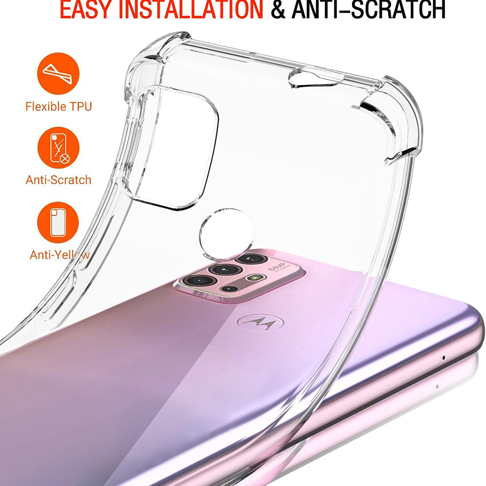 Techsuit - Shockproof Clear Silicone - Motorola Moto G10 / Moto G20 / Moto G30 - Clear