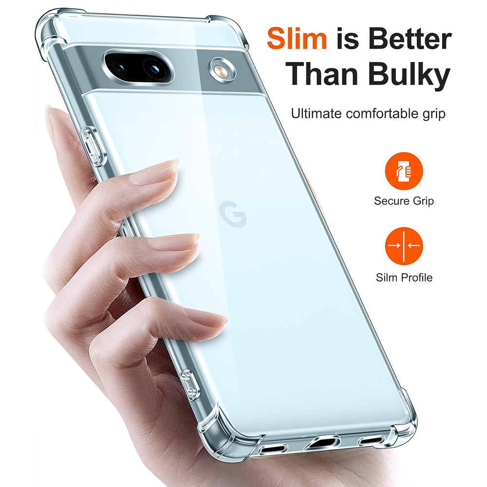 Techsuit - Shockproof Clear Silicone - Google Pixel 7a - Clear