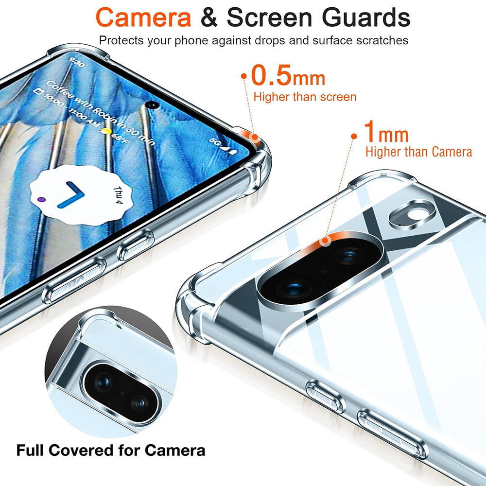 Techsuit - Shockproof Clear Silicone - Google Pixel 7 - Clear