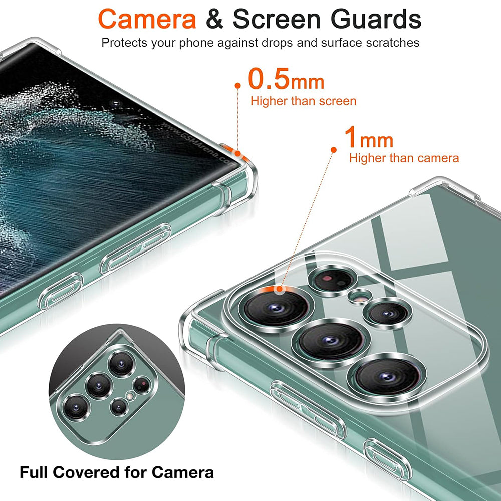 Techsuit - Shockproof Clear Silicone - Samsung Galaxy S24 Ultra - Clear