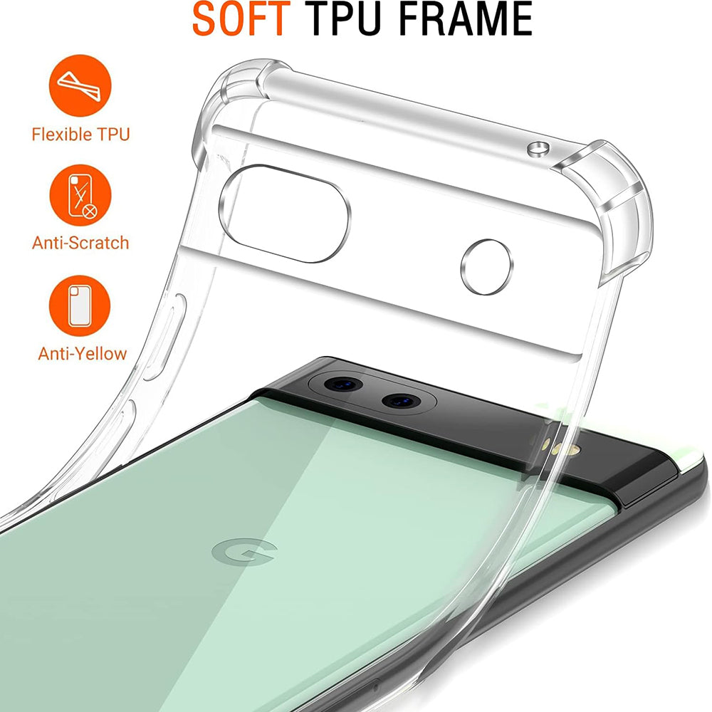 TechSuit Husa de protectie Techsuit Shockproof Clear Silicone compatibil cu Google Pixel 6a, Transparent – imagine 4