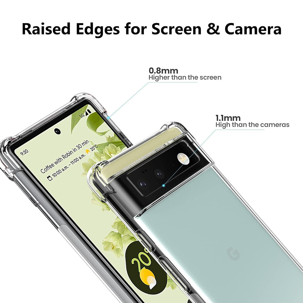 Techsuit - Shockproof Clear Silicone - Google Pixel 6 Pro - Clear