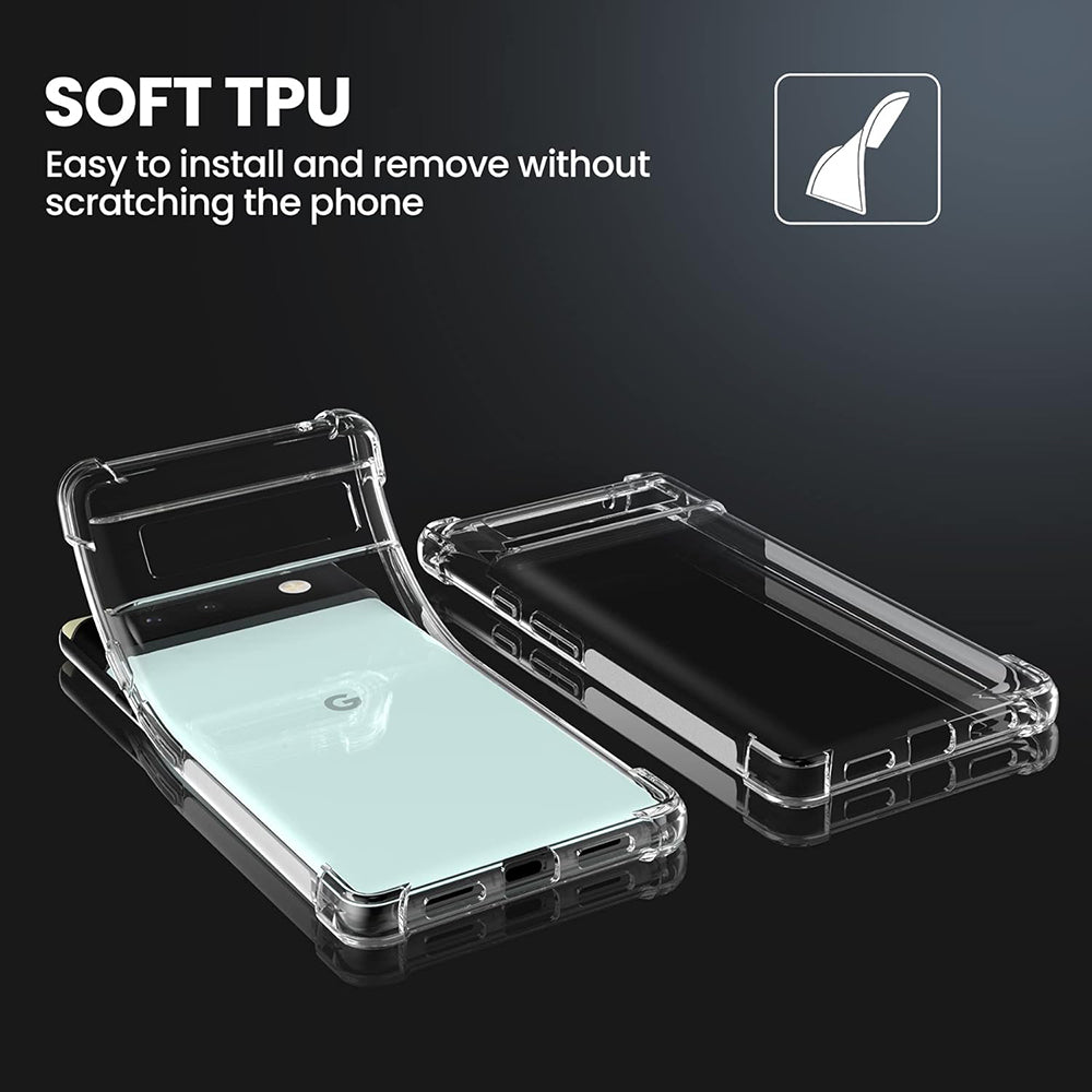 Techsuit - Shockproof Clear Silicone - Google Pixel 6 Pro - Clear