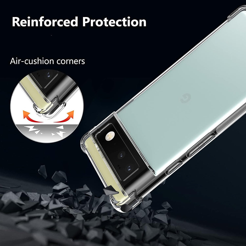 Techsuit - Shockproof Clear Silicone - Google Pixel 6 Pro - Clear