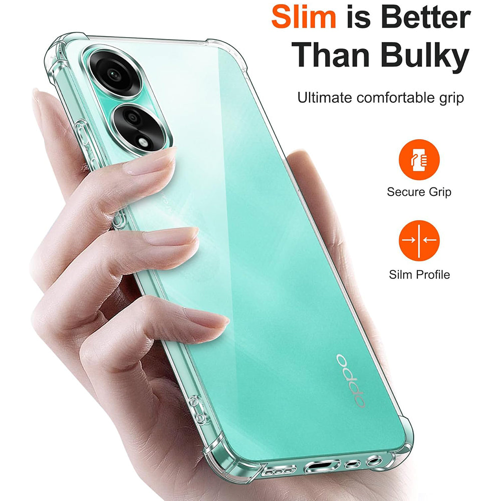 Techsuit - Shockproof Clear Silicone - Oppo A78 4G - Clear
