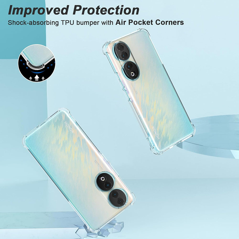 Techsuit - Shockproof Clear Silicone - Honor 90 Pro - Clear