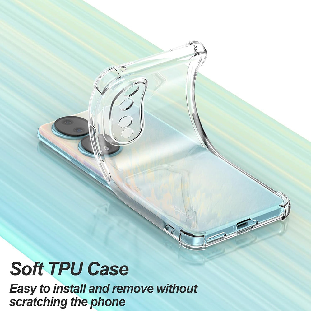 Techsuit - Shockproof Clear Silicone - Honor 90 Pro - Clear